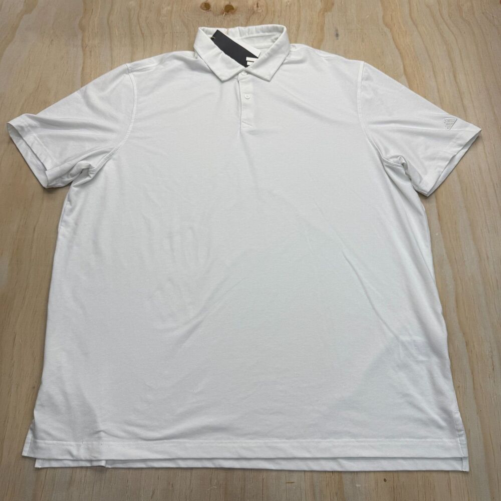 NEW Adidas Go-To Polo Men's White Golf Polo Shirt Active Sz 2XL HR7978